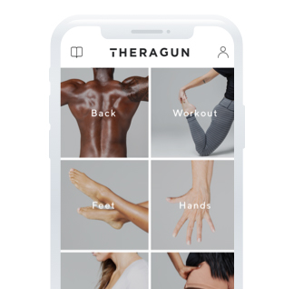 Theragun app shown on phone